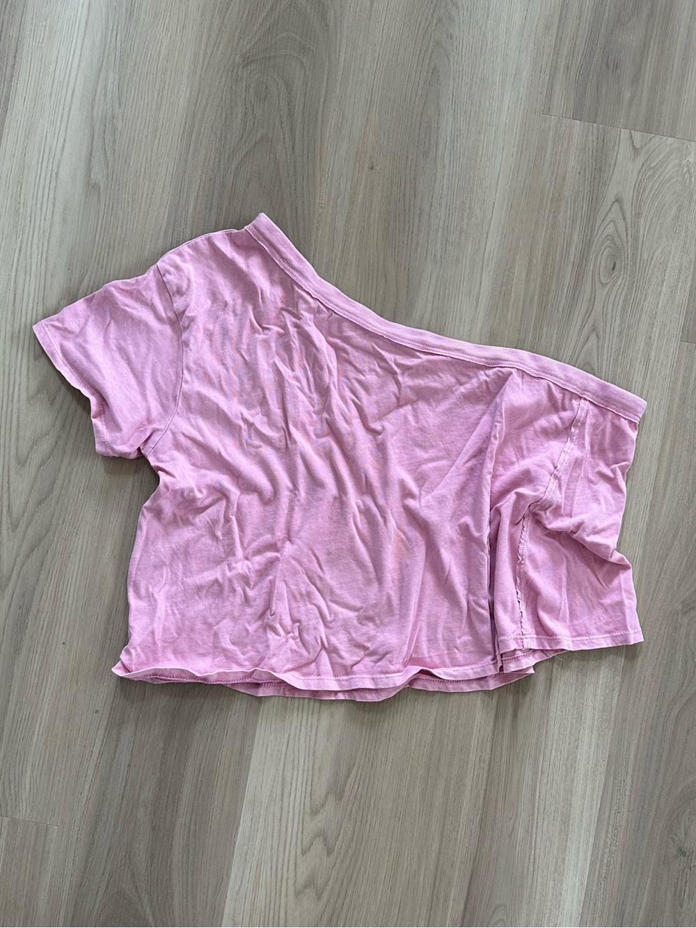 Free People Pink Off-Shoulder Crop Top